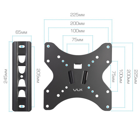 Кронштейн VLK TRENTO-18 чёрный для TV 20-55″ (арт. 51035)