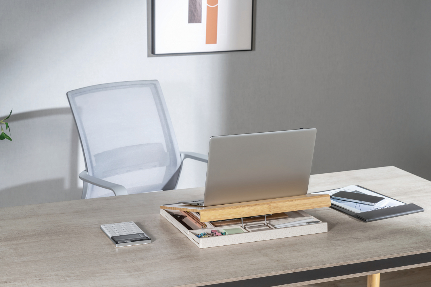 Подставка для ноутбука Cactus (402x346x36 мм, бамбук) (арт. CS-NB-BAMB)