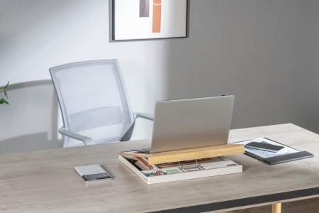 Подставка для ноутбука Cactus (402x346x36 мм, бамбук) (арт. CS-NB-BAMB)