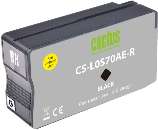 Струйный картридж Cactus (черный, 54 мл.) (арт. CS-L0S70AE-R)