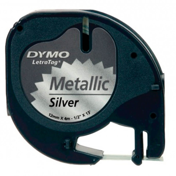 Лента DYMO пластиковая серебряный металик для LT-100H (12 мм x 4 м) (арт. S0721730)