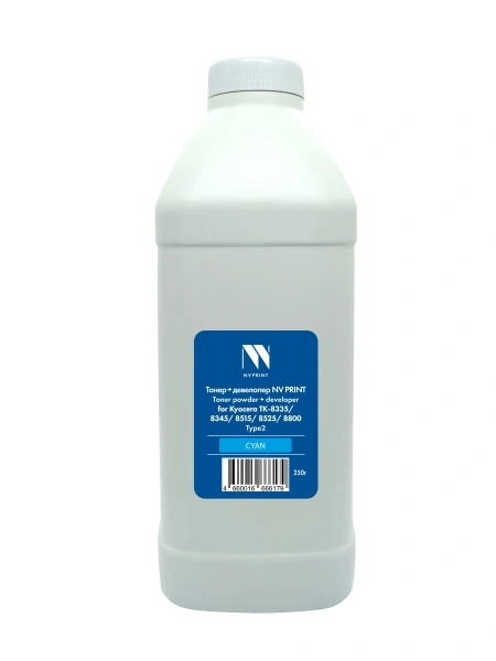 Тонер + девелопер NVP для Kyocera ТК-8335/8345/8515/8525/8800 Type2 (250г) Cyan