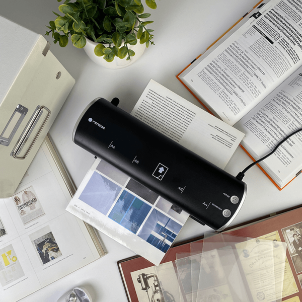 Ламинатор ГЕЛЕОС ЛМ A4 Модерн (черный+серебристый) (арт. ЛМ-А4МЧС)