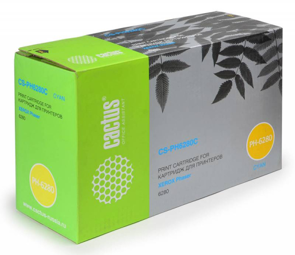 Картридж Cactus Тонер Картридж CS-PH6280C 106R01400 голубой для Xerox (5900стр.) (арт. CS-PH6280C)
