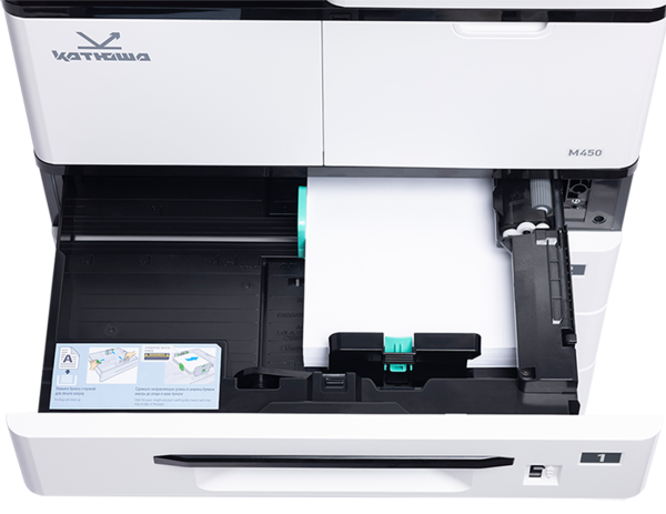 МФУ лазерное черно-белое Катюша (Россия) M450pm (Принтер / Сканер / Копир, А3, Российское производство, ЕРРРП) (арт. M450pm-pp)