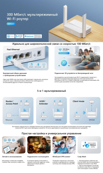 Маршрутизатор Cudy WR300 (арт. WR300)