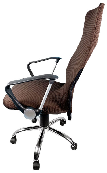 Чехол на компьютерное кресло ГЕЛЕОС 427М (размер М, волна, шоколадный) (арт. ГЧ00427М)