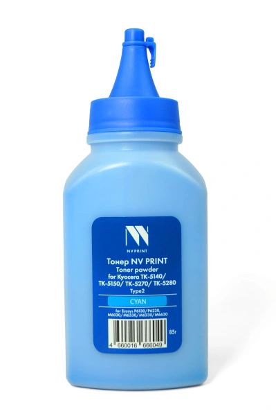 Тонер NVP для Kyocera ТК-5140/ТК-5150/ТК-5270/ТК-5280 Type2 (85г) Cyan