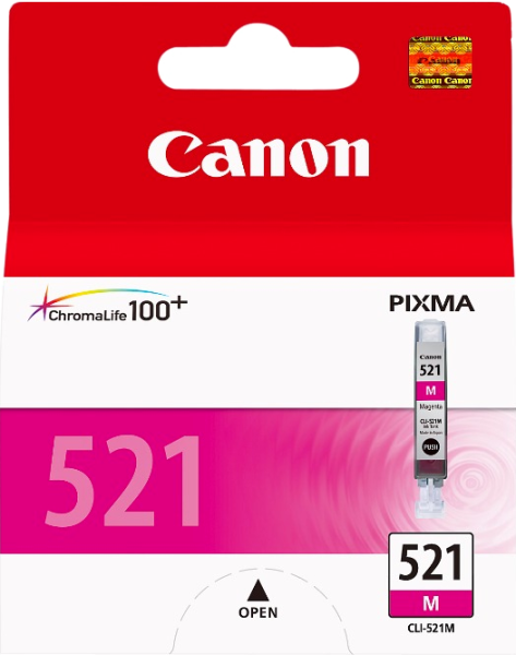 Оригинальный картридж Canon CLI-521 M (пурпурный, 9 мл.) (арт. 2935B004)