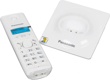 DECT-телефон Panasonic KX-TG1711RUW радиотелефон белый с АОН, Caller ID, телефонным справочником (арт. KX-TG1711RUW)