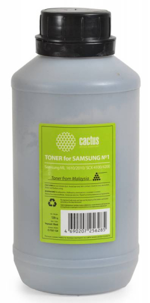 Тонер Cactus черный флакон 120гр. для принтера Samsung (арт. CS-TSG1-120)
