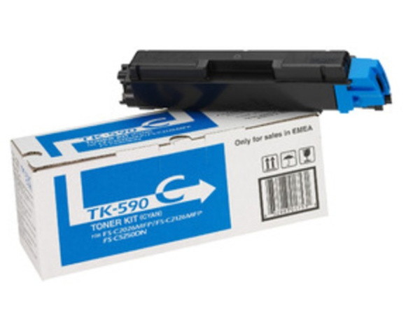 Оригинальный тонер-картридж Kyocera TK-590C (голубой, 5000 стр.) (арт. 1T02KVCNL0)