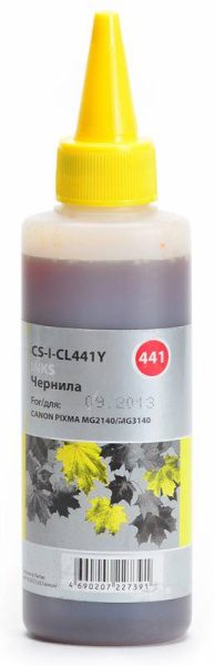 Чернила Cactus желтый 100мл для Canon (арт. CS-I-CL441Y)