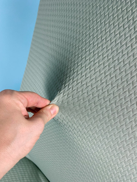 Чехол на компьютерное кресло ГЕЛЕОС 428Л (размер L, волна, зеленый чай) (арт. ГЧ00428Л)