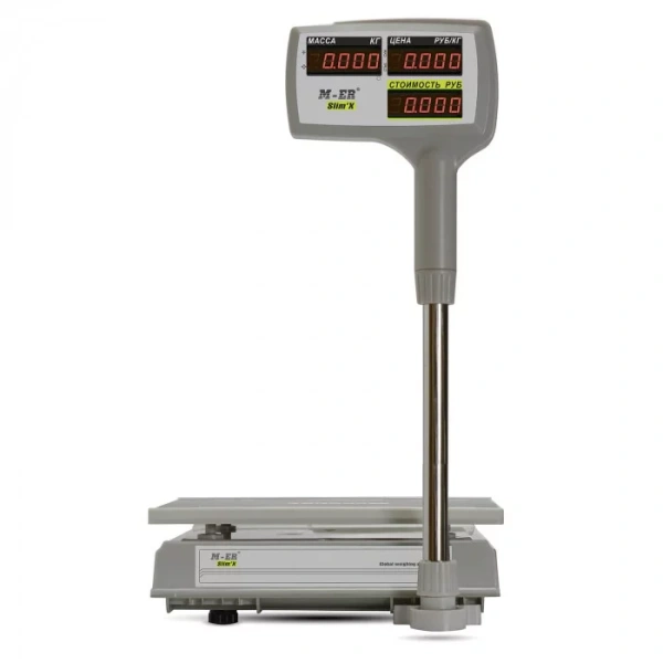 Торговые настольные весы Mertech M-ER 326 ACPX-15.2 ″Slim'X″ LED Белые (арт. 3050)