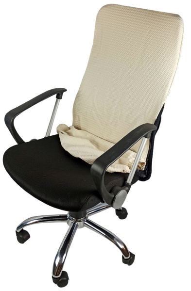 Чехол на компьютерное кресло ГЕЛЕОС 440М (размер М, волна, бежевый) (арт. ГЧ00440М)