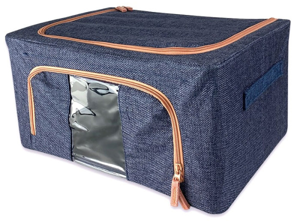 Кофр ГЕЛЕОС Оксфорд (тёмно-синий, 40х30х20) (арт. К24-ТС)