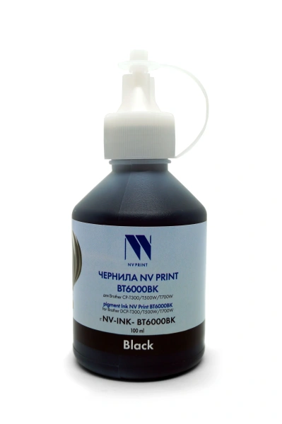 Чернила NV PRINT пигментные BT6000BK для Brother DCP-T300/T500W/T700W (100 мл) Black