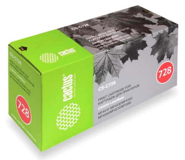 Картридж Cactus черный (2100стр.) для Canon (арт. CS-C728S)