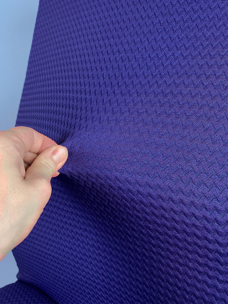 Чехол на компьютерное кресло ГЕЛЕОС 429Л (размер L, волна, тёмно-синий) (арт. ГЧ00429Л)