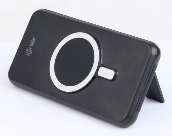 Мобильный аккумулятор Cactus (10000mAh 3A 1xUSB беспроводная зарядка, черный) (арт. CS-PBFSRT-10000_MAK)