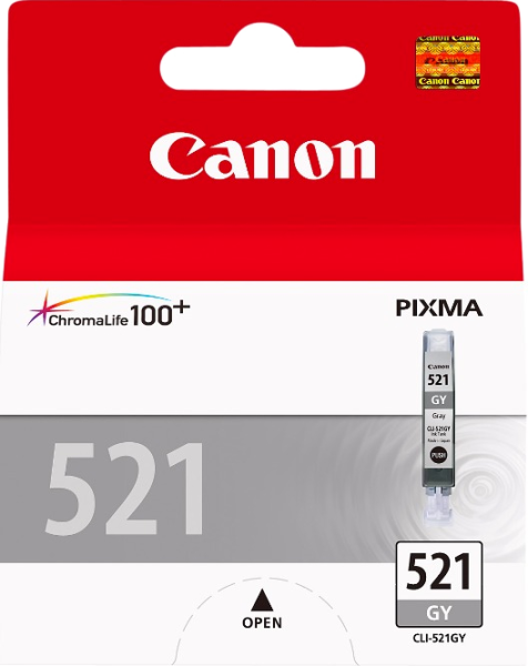 Оригинальный картридж Canon CLI-521 GY (серый, 9 мл.) (арт. 2937B004)