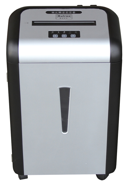 Уничтожитель документов Bulros B6HS, 0,8×1 мм, черный/серебро дверь, верх (арт. SH-D-BSS-B6HS-026-___-06)