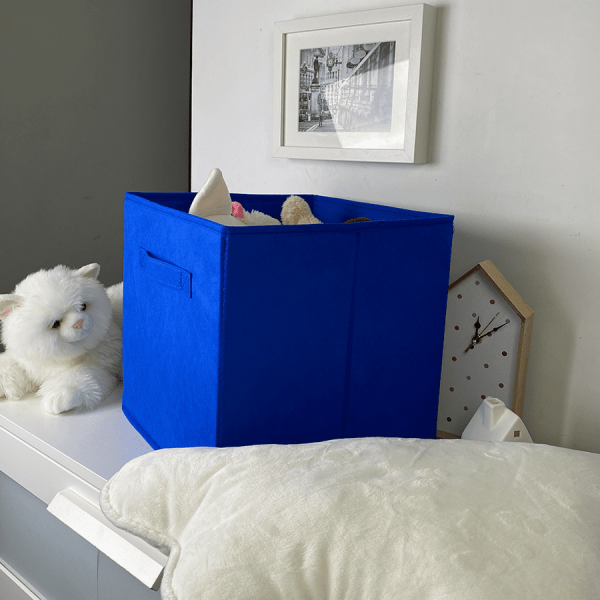 КОРОБ-кубик для хранения ГЕЛЕОС КУБ 33-5 (30х30х30 см) синий (арт. КУБ33-5)