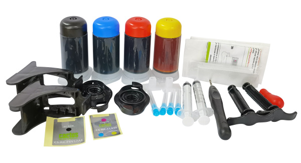 Заправочный набор Cactus голубой/пурпурный/желтый/черный набор (5x30 мл.) (арт. CS-RK-PG445-CL446)