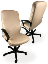 Чехол на компьютерное кресло ГЕЛЕОС 537Л (размер L, кожа, темно-бежевый) (арт. ГЧ00537Л)