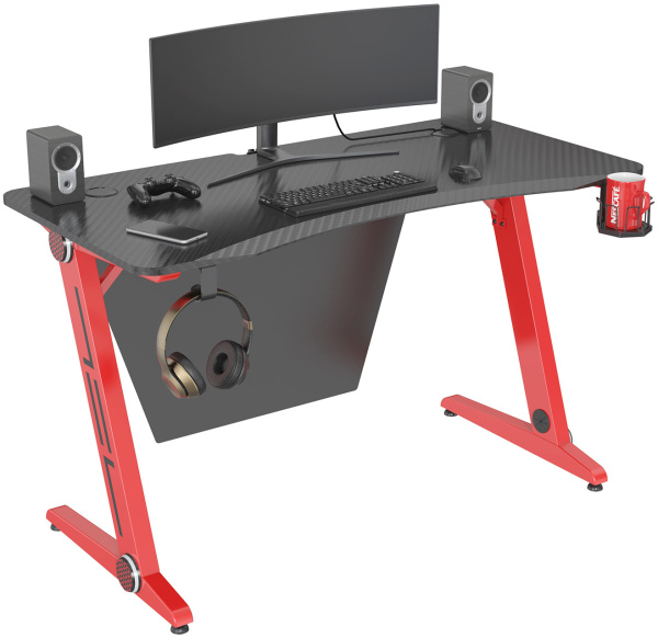 Стол игровой Cactus красный (арт. CS-GTZ-RDBK-CARBON)