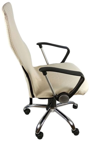 Чехол на компьютерное кресло ГЕЛЕОС 440М (размер М, волна, бежевый) (арт. ГЧ00440М)