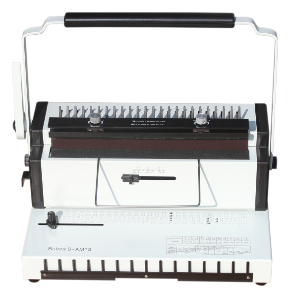 Переплетчик Bulros Bulros S-AM13, пластиковой и металлической 3:1/2:1 пружиной (арт. BB-D-UnB-AM13-___-___-Ma)