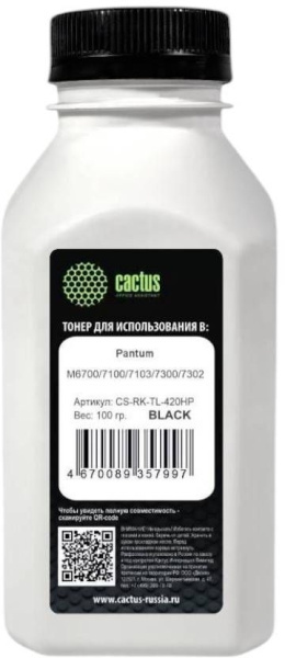 Тонер Cactus (черный, 100 г) (арт. CS-RK-TL-420HP)