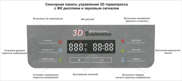 Термопресс вакуумный Bulros T-3D, чёрный (арт. TP-D-vac-T-3D-Bla-___-__)