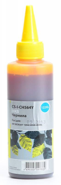 Чернила Cactus желтый 100мл для HP (арт. CS-I-CH564Y)
