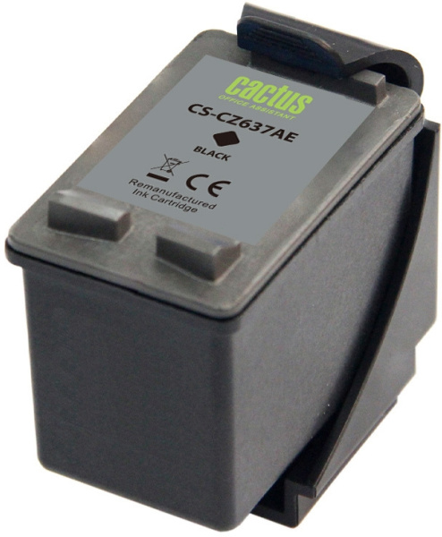 Струйный картридж Cactus (черный, 33 мл.) (арт. CS-CZ637AE)