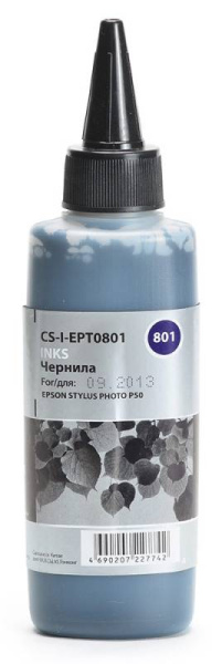 Чернила Cactus черный 100мл для Epson (арт. CS-I-EPT0801)
