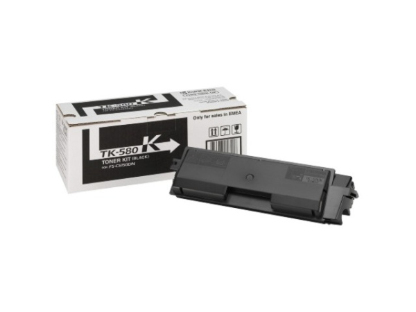 Оригинальный тонер-картридж Kyocera TK-580K (чёрный, 3500 стр.) (арт. 1T02KT0NL0)