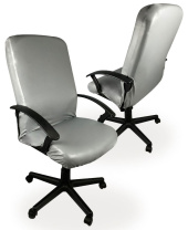Чехол на компьютерное кресло ГЕЛЕОС 514Л (размер L, кожа, серый) (арт. ГЧ00514Л)