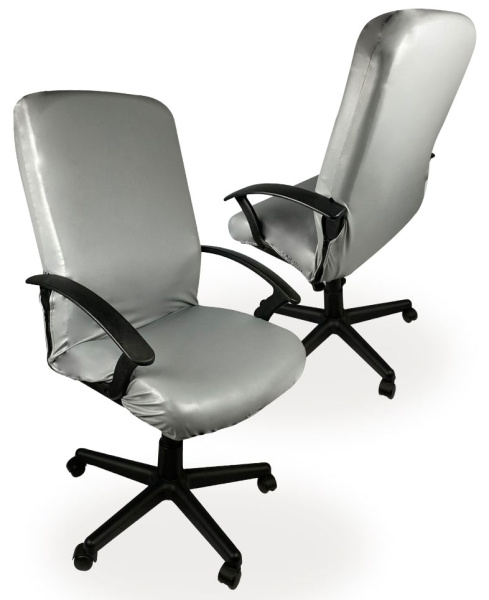 Чехол на компьютерное кресло ГЕЛЕОС 514Л (размер L, кожа, серый) (арт. ГЧ00514Л)