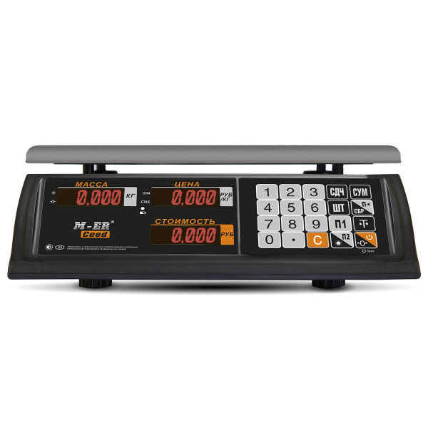 Торговые настольные весы Mertech M-ER 327 AC-15.2 ″Ceed″ LED Черные (арт. 3020)
