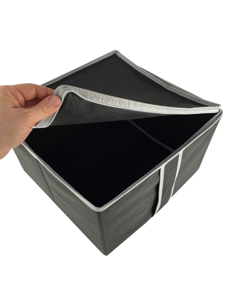 Кофр ГЕЛЕОС для стеллажей и антресолей, «Венге» / Темно-коричневый, 35х30х25 см (арт. ВНГ-24)