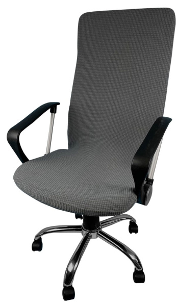 Чехол на компьютерное кресло ГЕЛЕОС 314М (размер М, кубик, тёмно-серый) (арт. ГЧ00314М)