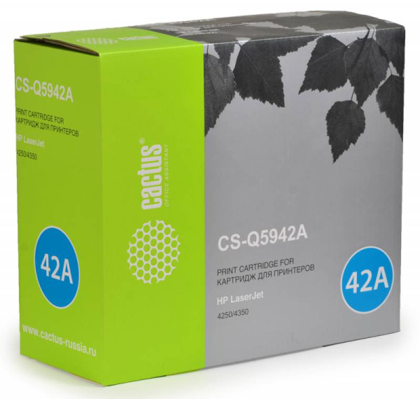 Картридж Cactus черный (10000стр.) для HP (арт. CS-Q5942A)