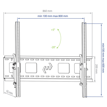 Кронштейн Kromax STAR-2 (чёрный) (арт. 29005)