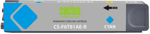 Струйный картридж Cactus (голубой, 120 мл.) (арт. CS-F6T81AE-R)