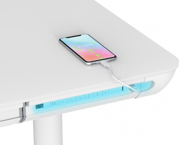 Компьютерный стол Cactus (120x60 см) (арт. CS-EGD-WT-LED)