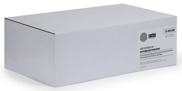 Картридж Cactus черный x2упак. (4000стр.) для HP (арт. CS-CB436AD)