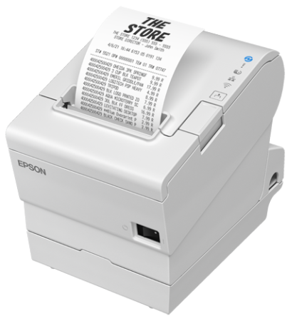 Чековый принтер Epson Epson TM-T88VII (131): USB, Ethernet, PoweredUSB, White (арт. C31CJ57131)
